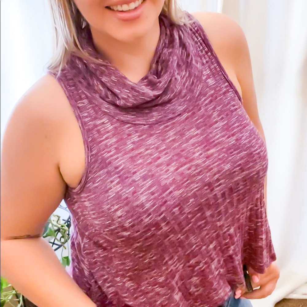 Sleeveless turtleneck vest